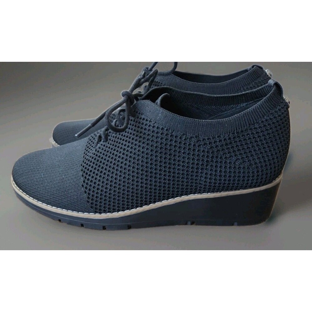Anne Klein Women's 8.5W Quell Wedge Heel Oxford Style Shoe Mesh Textile Sneaker